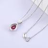 Exquiste Silver Ruby Pendant Necklace Small Elegant Designs S925 Silver Natural Gemstones Fine Jewelry for Women Daily Wear