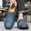 2025 Autumn Handmade Men's Large Size Casual Leather Slip-on Moccasins