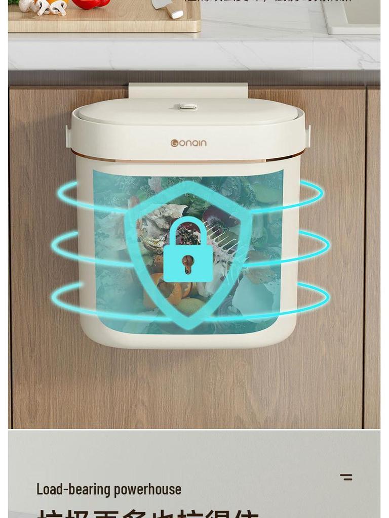 Wall-Mounted Trash Can with Lid for Bathroom, Toilet, Kitchen, or Household Use - High-End Crevice Storage Solution