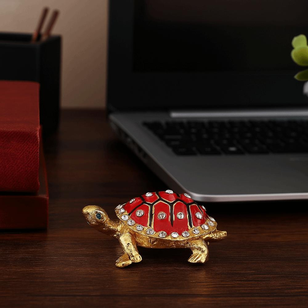 Elegant Turtle Jewelry Box Retro Metal Turtle Ornament Creative Vintage Storage Case  Home Decor