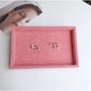 Small Fleece Ring Plate, Stud Earrings, Earrings Plate, Empty Plate, Jewelry Display Rack, Jewelry Storage Box, Tray.
