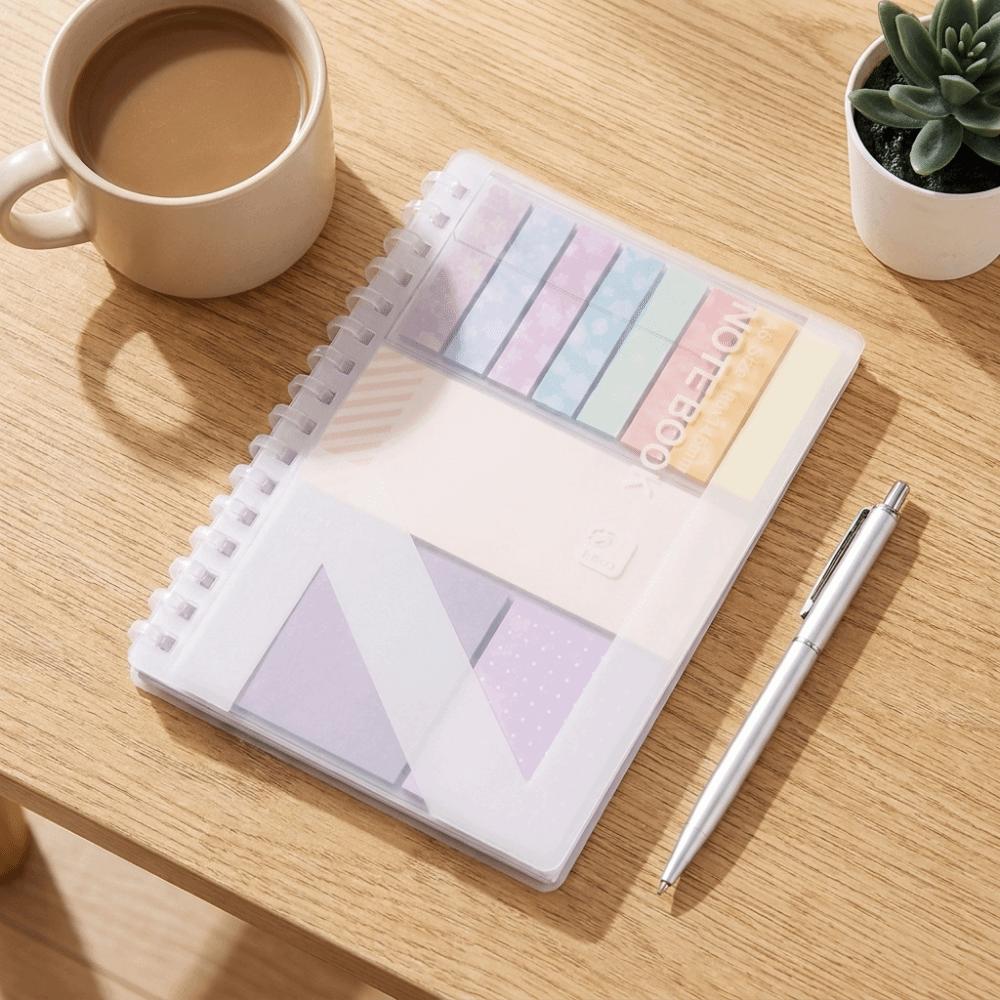 Adhesive Expanding Sticky Notes Morandi Color Reusable Repositionable Index Tabs Notebook