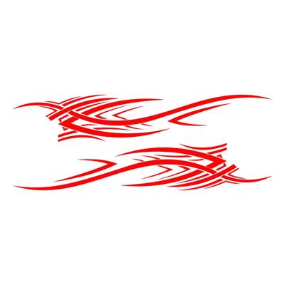 2pcs Car Body Decal Flame Graphic Universal Waterproof Self Adhesive Removable Automotive Door