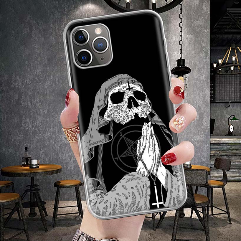 Satanic Goat Satan Devil Soft Phone Case For IPhone 11 17 Air 16E 16 Pro Max 15 + 14 Plus 13 Mini 12 Apple 7 SE 8 Fundas Coque 1