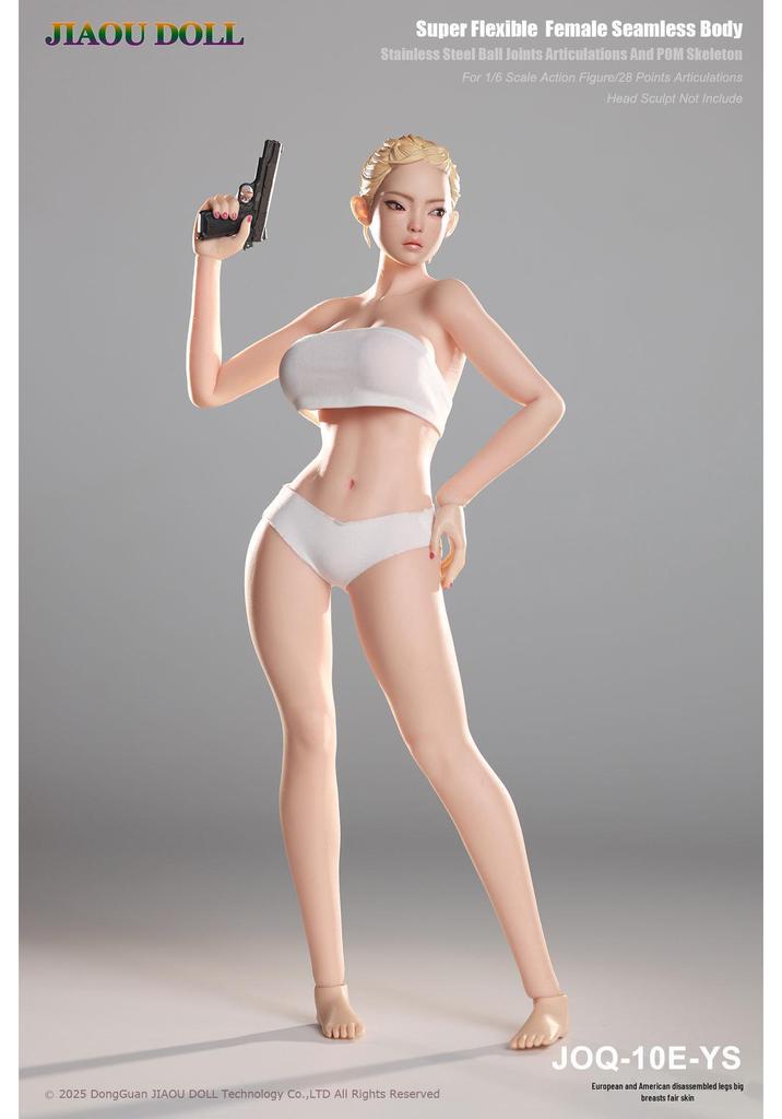 JIAOU DOLL 3rd Gen European Big Bust Movable Rubber-Coated Female Body Model JOQ-10E