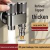 All-Copper Automatic Shut-off Washing Machine Faucet with Universal Snap-on Connector
