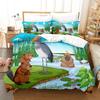 Capybaras Single Double Queen King Size Bedding Set Boys Bedroom Duvet Cover 3D Print Anime Bed Sheet Set Duvet Cover Bed Set