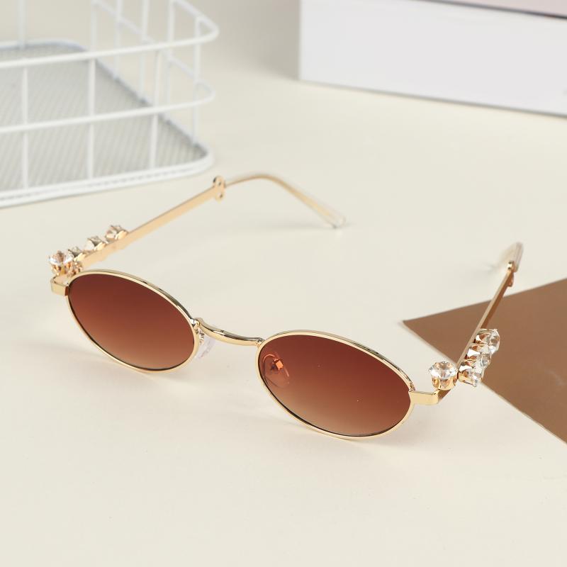 Women Men Metal Blue Light Blocking Small Oval Glasses Frame Lightweight Fashionable Eyewear for Daily Computer Use