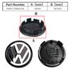 4 SZTUKI 55mm 65mm nakładka na środek felgi do modelarstwa samochodowego emblemat nakrętka piasty pasująca do VW Volkswagen Golf Sharan Passat Tiguan Akcesoria