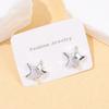 Love Acrylic Gold-plated Stud Earrings Are Fashionable, Simple and Sweet, Niche Design, Star Retro Earrings Set.