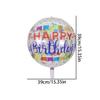 Pack of 2/4/6, 22-Inch 4D Round Transparent Colorful Aluminum Foil Balloons, Suitable for Birthday Parties, Birthday Gatherings, and Birthda