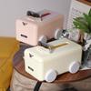 Rectangle Tissue Box Plastic Phone Holder Multifunctional Car-Shaped Tissue Holder  Bedroom