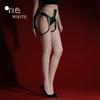 0D Aurora Polka Dot Black Silk Pantyhose Ultra-Thin Glossy Summer Sexy Four-Sided Crotchless Suspender No-Remove Temptation