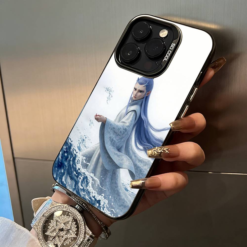 H-O-T-Ne-zha Phone Case For IPhone17  16 11 12 13 14 15 16 Pro Max Plus Cover Colored Silver Funda Bumber