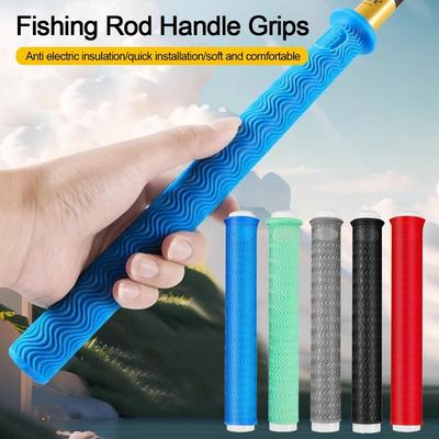 Silicone Fishing Rod Handle Wrap Non Slip Fishing Rod Grip Heat Shrink Tube Protective Cover