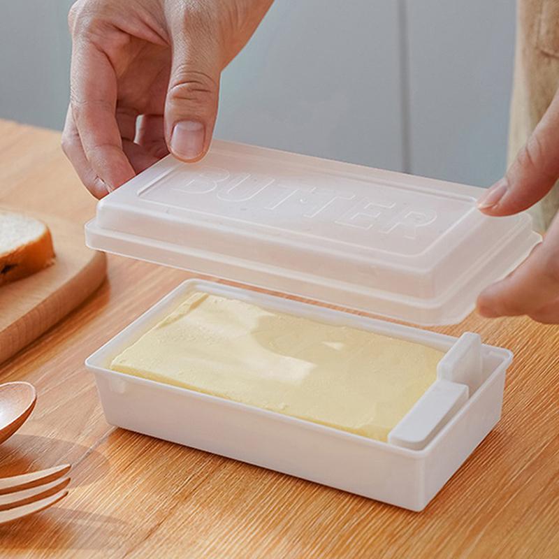 Portable Solid Butter Cutting Storage Box Kitchen Accessories Refrigerator Fresh Keeping Box Breakfast Cheese Fresh-Keeping Box