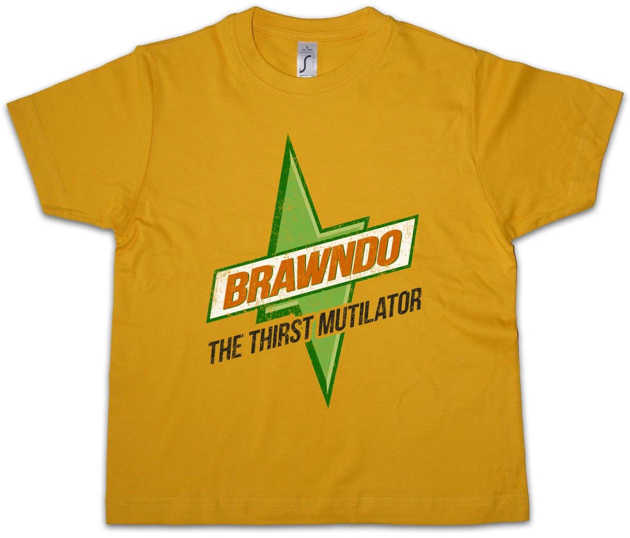 BRAWNDO Kids Boys T-Shirt Sign Logo Company The Thirst Mutilator Idiocracy Drink 120