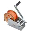 Boat Winch, 1588 kg Hand Winch, Heavy Duty Manual Rope Crank with 6.1m Orange Polyester Strap, Portable Two-Way Ratchet, 2 Speed Switchable, Anti-Slip