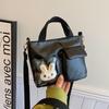 Color Solid Simple With Cute Cartoon Rabbit Decoration Children Bag Shoulder