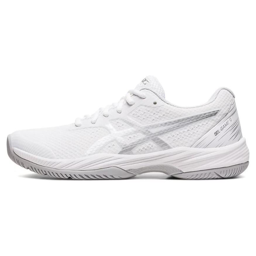 New Asics Gel Game 9 White Pure Silver Women's 1042A211-100