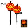 Outdoor Solar Halloween Pumpkin Lights Light, Waterproof Garden LED Decorative Holiday Path Lighting for Lawn Lamp with Stake Pathway Yard Decoration