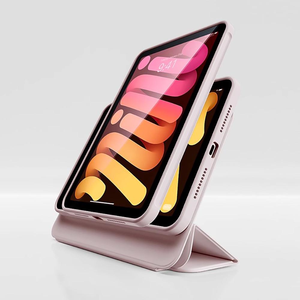 Magnetische Hoes Voor iPad Mini A17 Pro Hoes voor iPad Mini 7 8.3 inch Tablethoes Slimme Opvouwbare Folio Cover iPad Mini7 A17 Pro roze