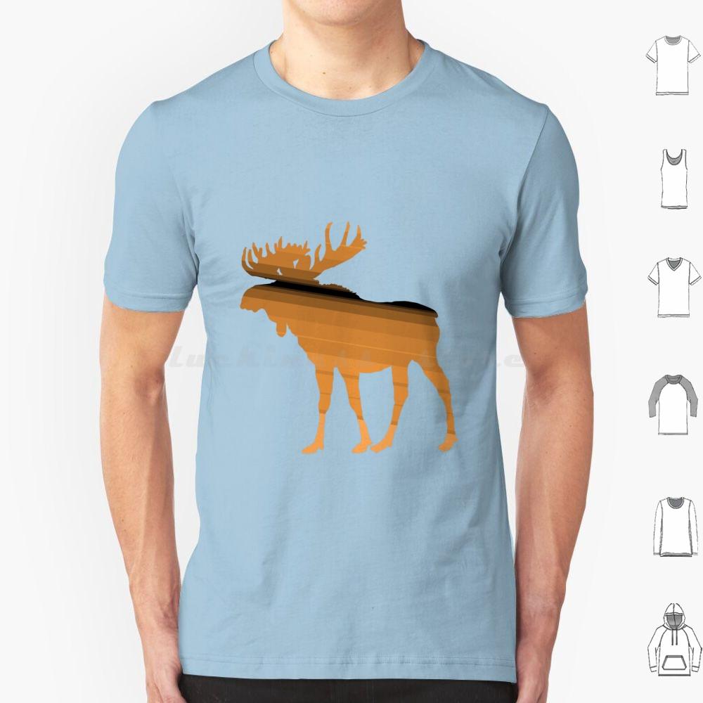 MooseLegendary Animals T Shirt Big Size 100 Cotton Moose Camping Canada Funny Moose Nature Animals Deer Elk Legendary Animals S