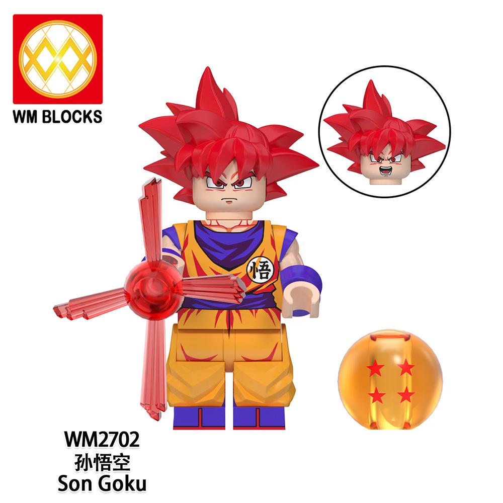Wm6180 Wm6181 Dragon Ball Wukong Saiyan Building Block Villain Small Particle Puzzle Toy