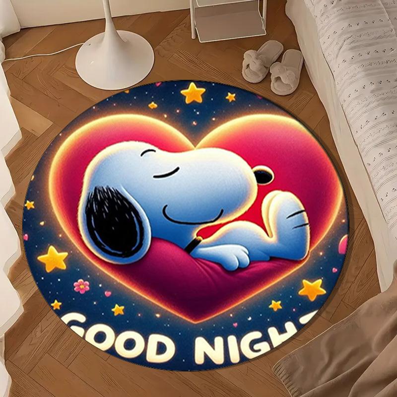 Snoo-dog Dreams On The Moon Round Rug for Livingroom,Bedroom, Palyroom, Chair Rug, Area rug, Circle Carpet, Large Size Fan Christmas gift