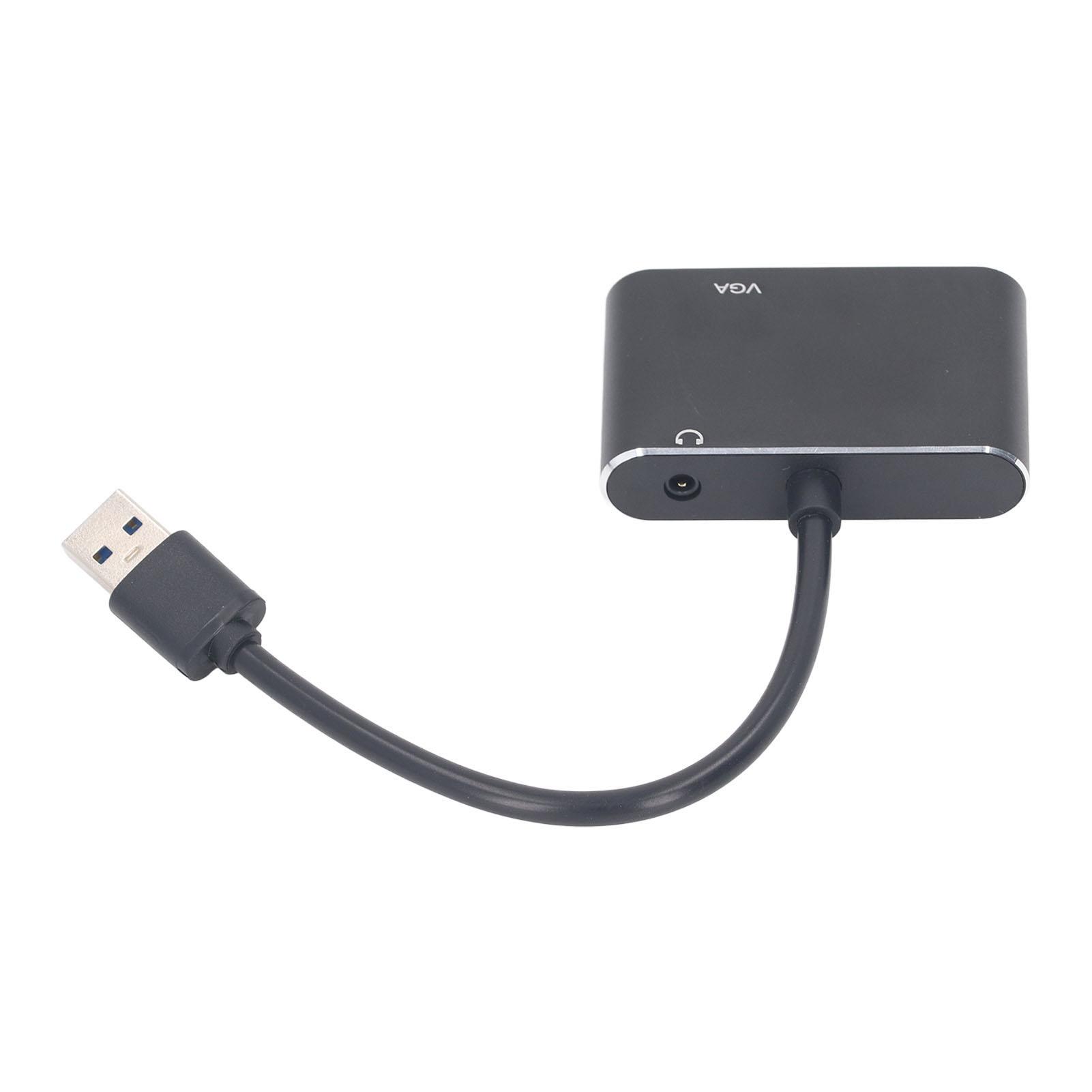 

USB 3.0 to HD Adapter Stainless Steel High Speed Simultaneous Output USB 3.0 to VGA Adapter for Movie Meeting