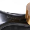 Salvatore Ferragamo Satin Capua pumps shoes 6.5D Black x GoldUsed
