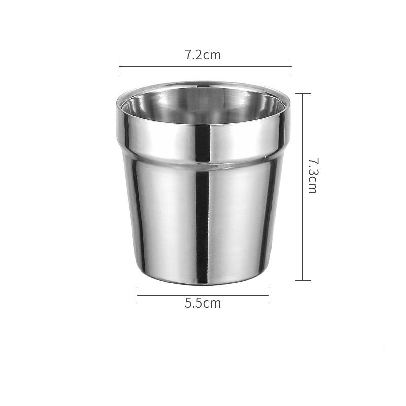 Jarra de cerveza de acero inoxidable de doble pared para té, bebida fría de metal, taza de café, utensilios de cocina, bar, 175/260/300 ml