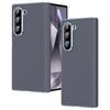 For Samsung Galaxy Z Fold5 5G Case Electroplating Lens Carbon Fiber Texture PC Phone Cover