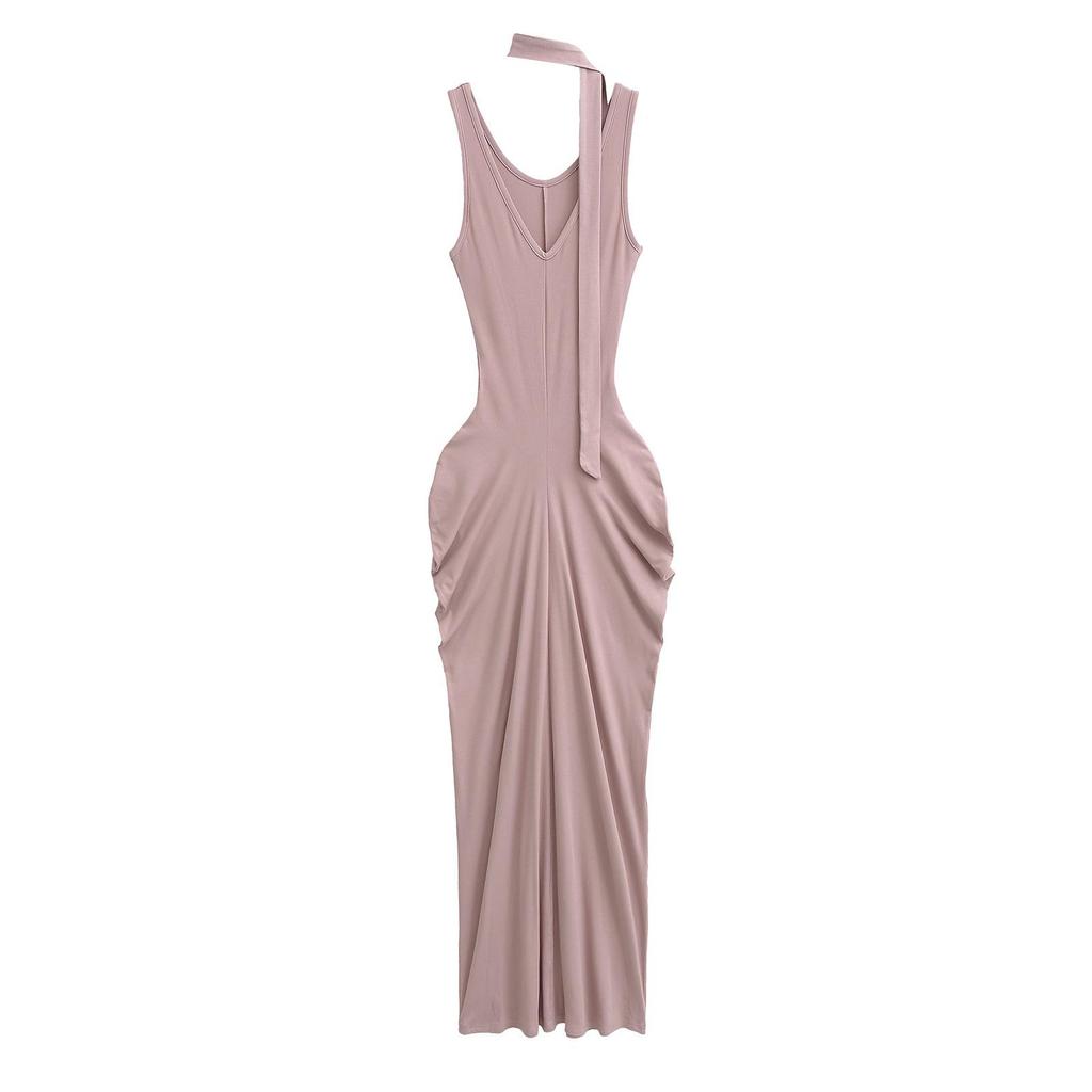 Greek Goddess Backless Halter Dress – Sexy, Stylish, and Slimming Summer Strappy Maxi