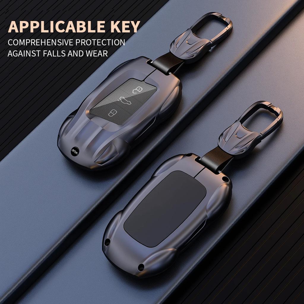 Zinc Alloy Silicone Car Key Case Shell for VW Skoda Kadioq Superb Protector Key Cover Metal Shell Keychain Accessories