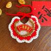 Crocheted Pet Bib Chinese New Year Cat Bib Red Fortune Pet Collar for Cats And Small Dogs Festive Dress-up Accessory
