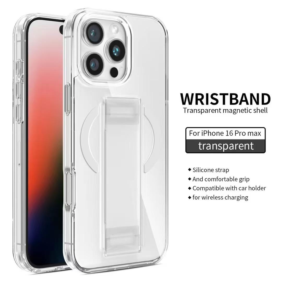 

Магнитный чехол-ремешок для Apple 16Promax Магнитный чехол для телефона, Прозрачный браслет 15/14 Полная защита от падений Apple 16ProMax