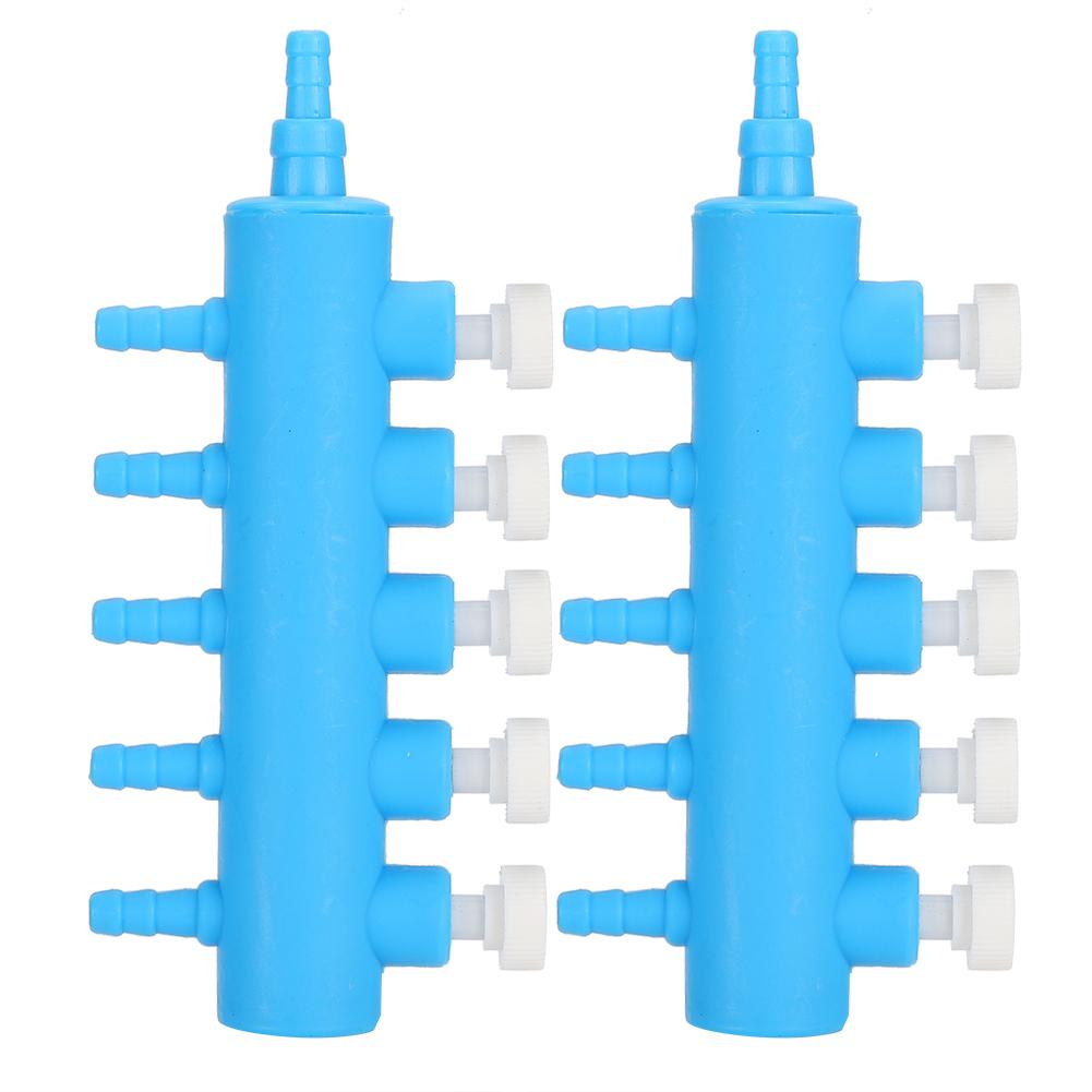 2pcs Fish Tank Air Splitter Air Pipe Distributor Aquarium Oxygen Pump Adapter Accessory6 Way