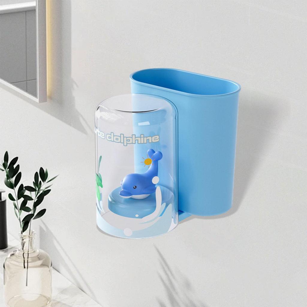 Cartoon Toothbrush Rack Multifunctional Modern Easy to Install Rinsing Cup Stand for Home Apartment Bathroom Hotel Decor