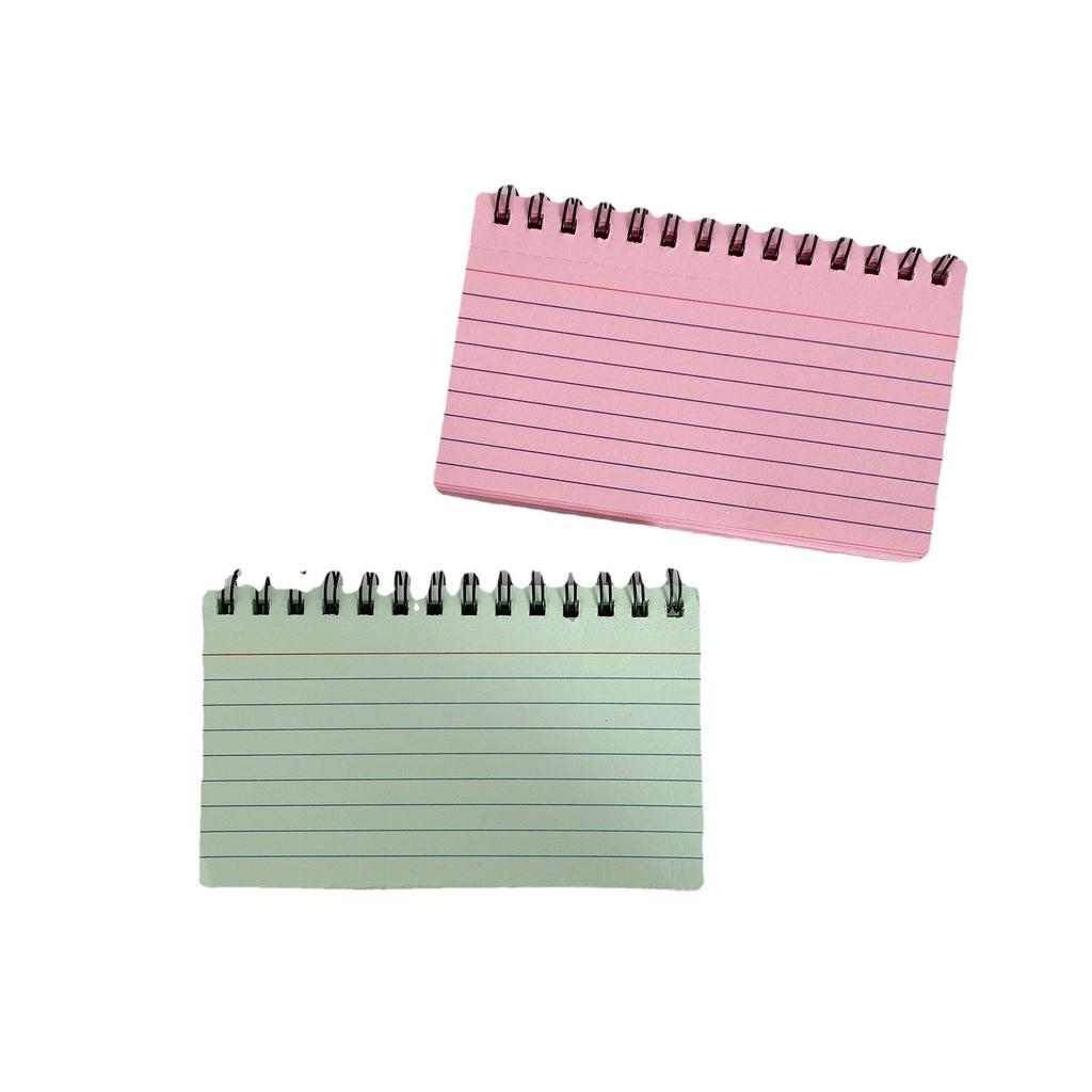 Minimalist Horizontal Line Colorful Tear-off Coil Notebook Index Card Small Sticky Notes Pad for Students Office Creative Design 15x10cm 4PCS