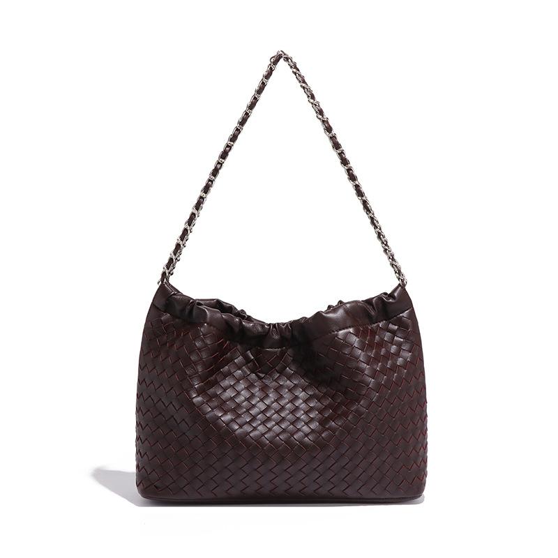 The Bag Features A Unique Design, Simple and Versatile, Fashionable Hand-woven Chain, Small Square Bag, Puff, Pleated and Cloud-shaped Bag