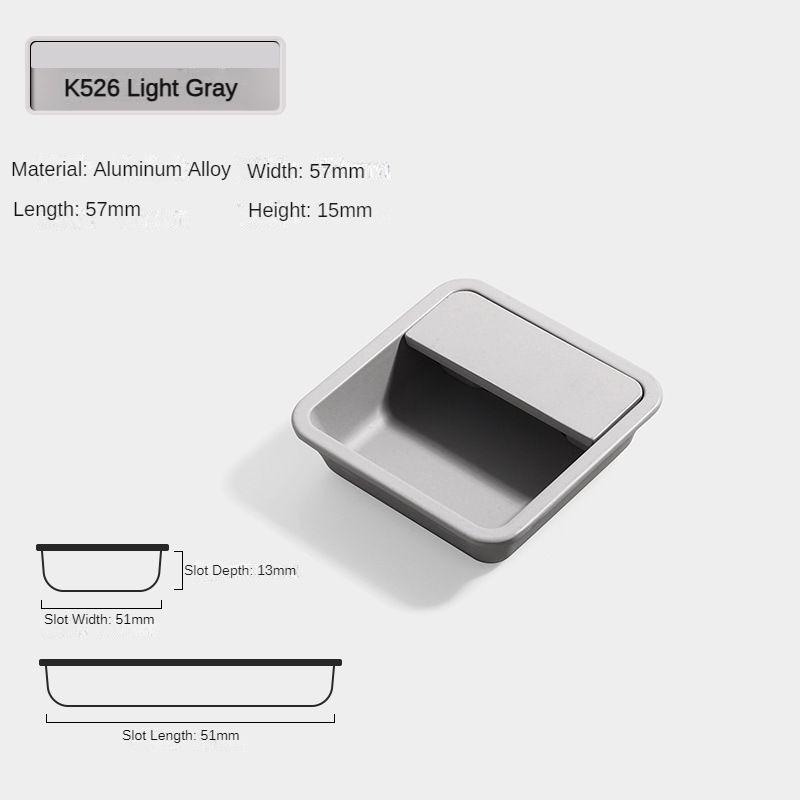 Modern Sliding Door Concealed Handle Slotted Embedded Buckle Furniture Handles Wardrobe Push Pull Hidden Kitchen Cabinet Knobs