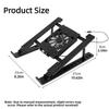 Universal Laptop Cooling Stand Adjustable with Fan Laptop Lift Stand Portable Multi-High Adjustment TabletPC Hanging Holder