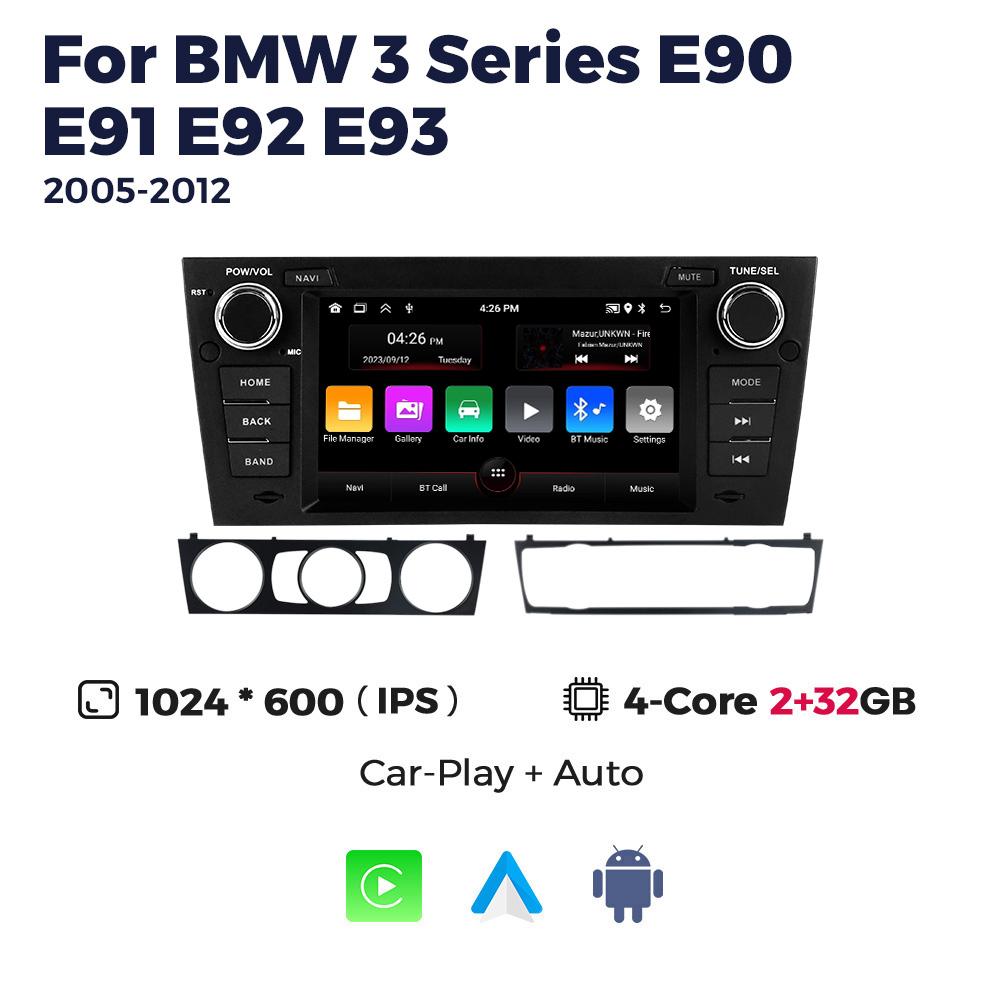 

7-дюймовый Carplay Android автомобильный радиоприемник для BMW 3 серии E90 E91 E92 2006-2011 мультимедийный проигрыватель GPS навигация WIFI RDS 2Din головное устройство