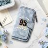 Vintage Long Purse New York Print Multi Slot Card Holder Fashion Portable Wallet for Daily Use