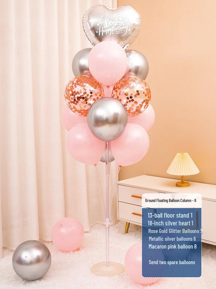 Luminous Floating Table Balloon Heart Decor for Birthday & Banquet
