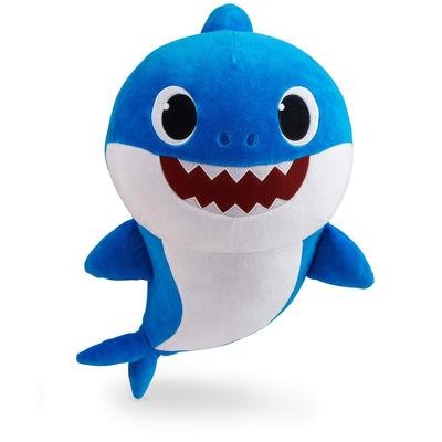 [Genuíno] BS Plush Baby Shark (eu) com Melody Daddy Shark Boneca de Pelúcia 18" - Daddy Shark