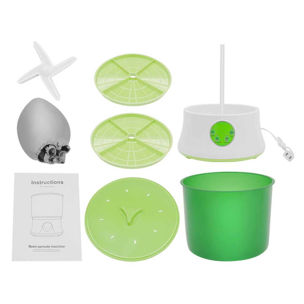 Bean Sprouts Machine,2 Layers Automatic Sprouts Growing kit w/3 Seasonal Modes Also for Soybean,Mung Bean,Red Bean,Radish