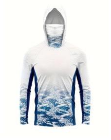 Men's Sunscreen Quick-drying Breathable Printed Fishing Suit with Face Mask Taiwan Fishing Sea Fishing Boat Fishing Luya Fishing Suit