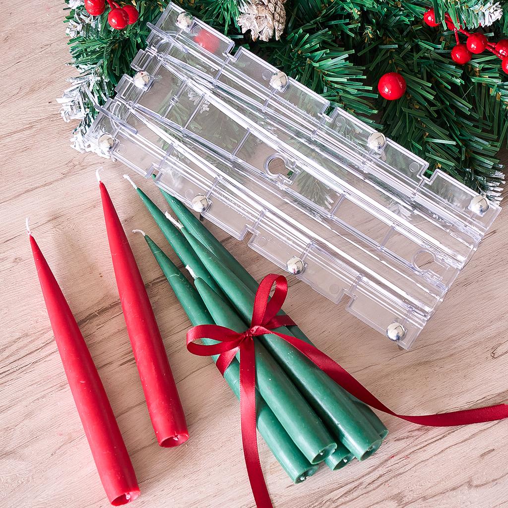 New Peaked Cylindrical Candle Mold DIY Candlelight Dinner Candles Ornament Making Kit Double Pointed Column Craft Acrylic Molds